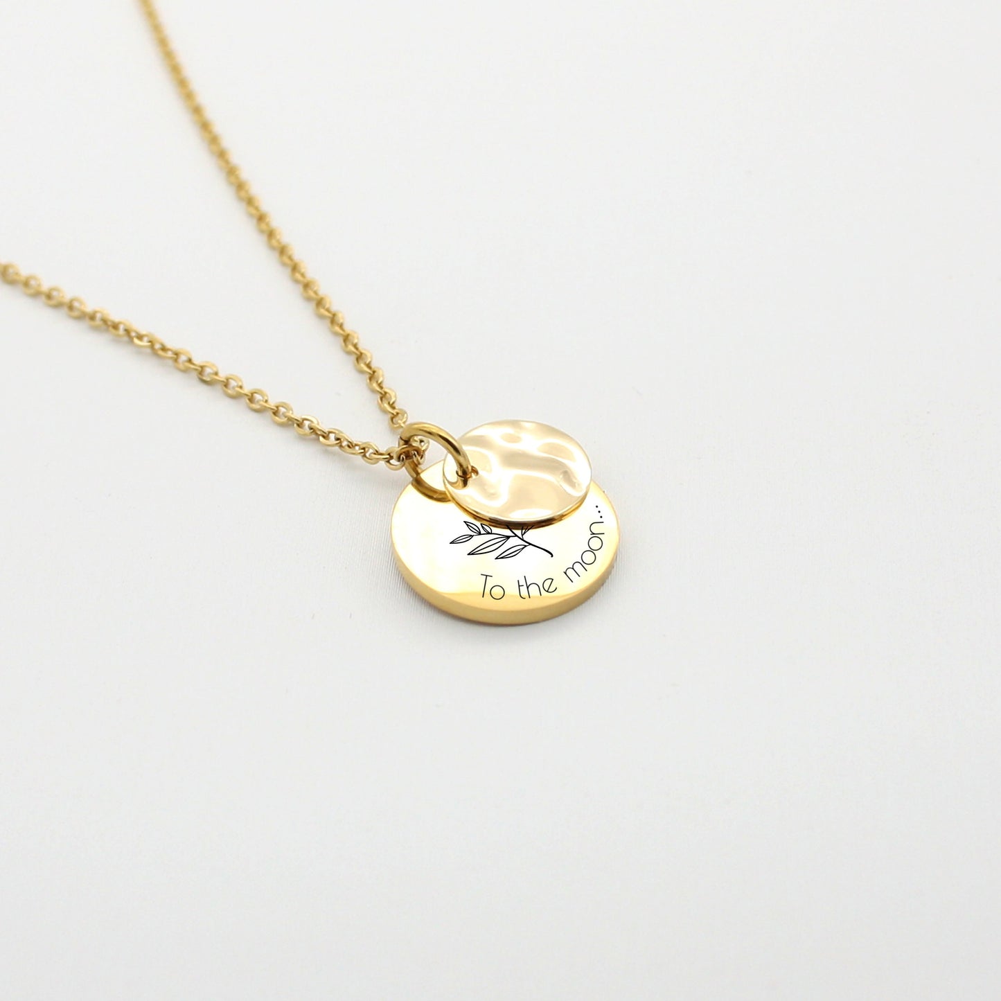 Collier personnalisé fleur de naissance et médaille à graver, Collier pour Maman, Marraine, Cadeau fête des mères, cadeau naissance