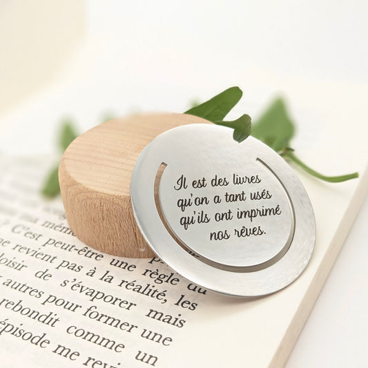 Marque-pages personnalisé clip - cadeau personnalisé amateur livres, cadeau maîtresse, cadeau maître, cadeau Noël personnalisé