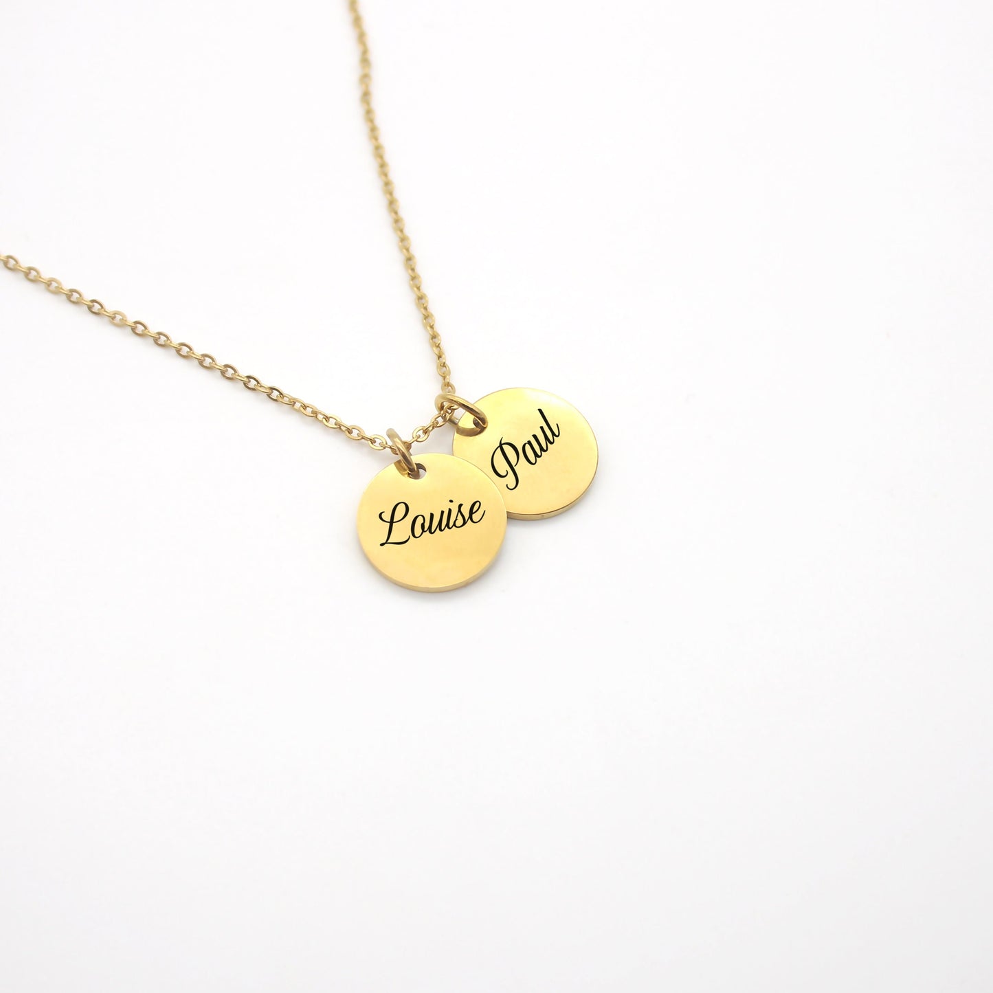 Collier avec médaille personnalisée, Collier personnalisable, Cadeau Maman, Marraine, Sœur, Cadeau Naissance, Bijou demoiselle d'honneur