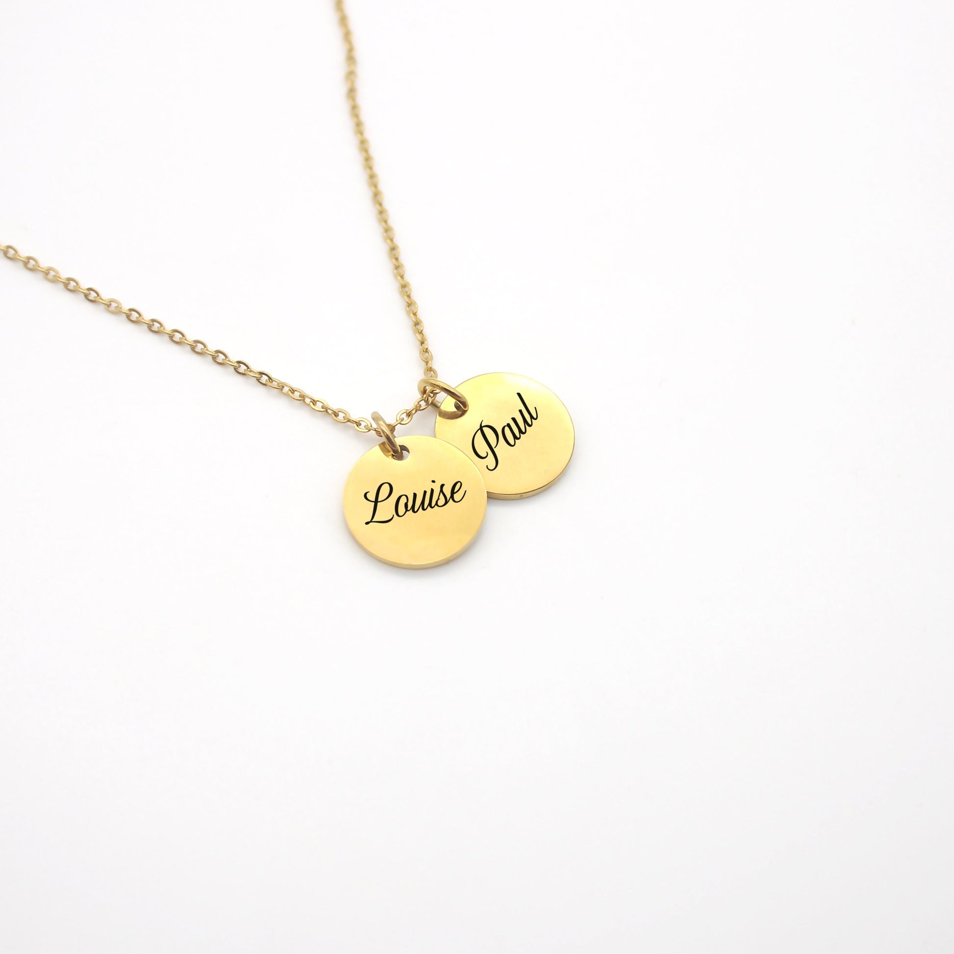 Collier avec médaille personnalisée, Collier personnalisable, Cadeau Maman, Marraine, Sœur, Cadeau Naissance, Bijou demoiselle d'honneur