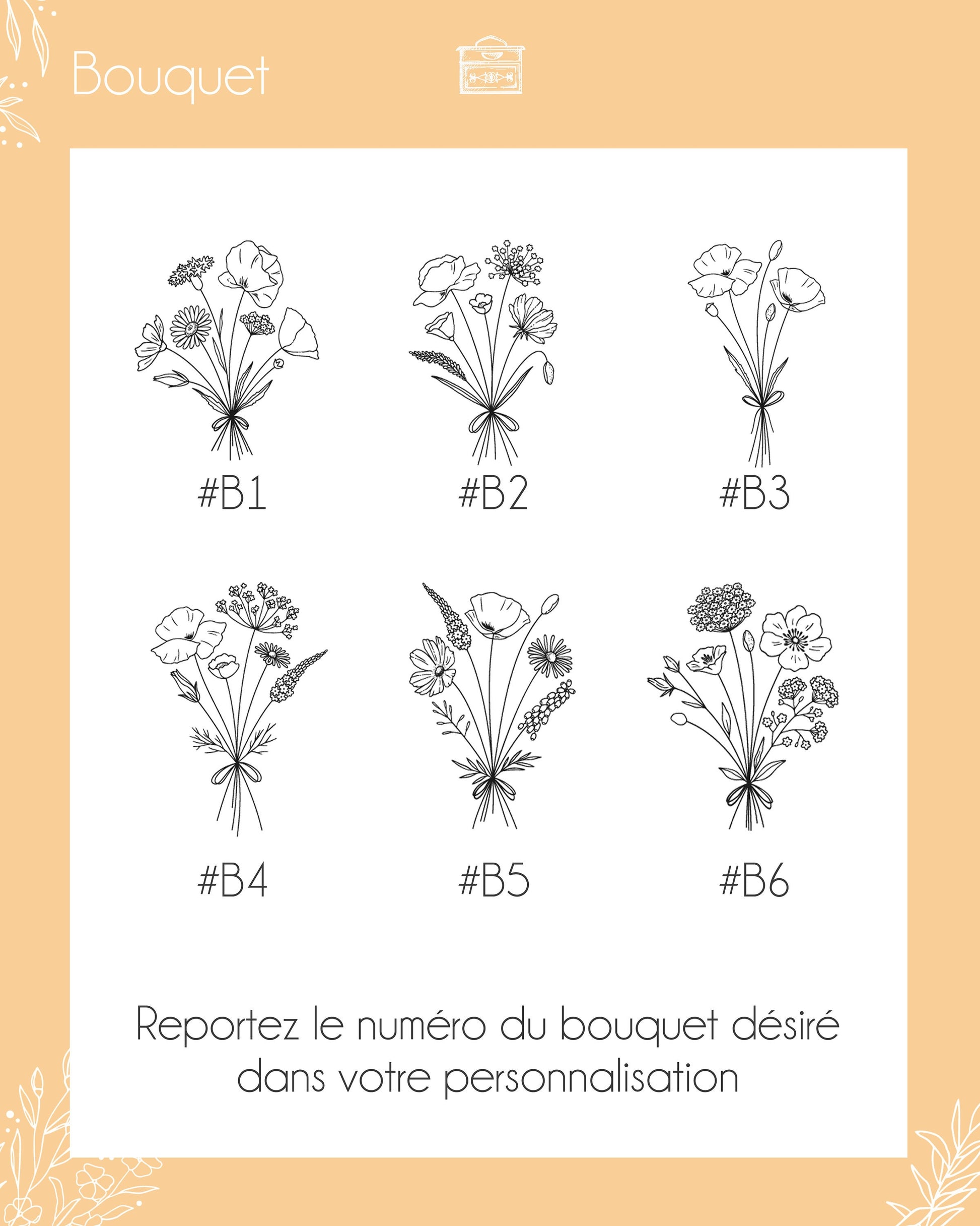 Collier bouquet de fleurs et gravure, Bijou personnalisé, Cadeau fête des mères, Collier pour Maman, Mamie, Cadeau demoiselle honneur