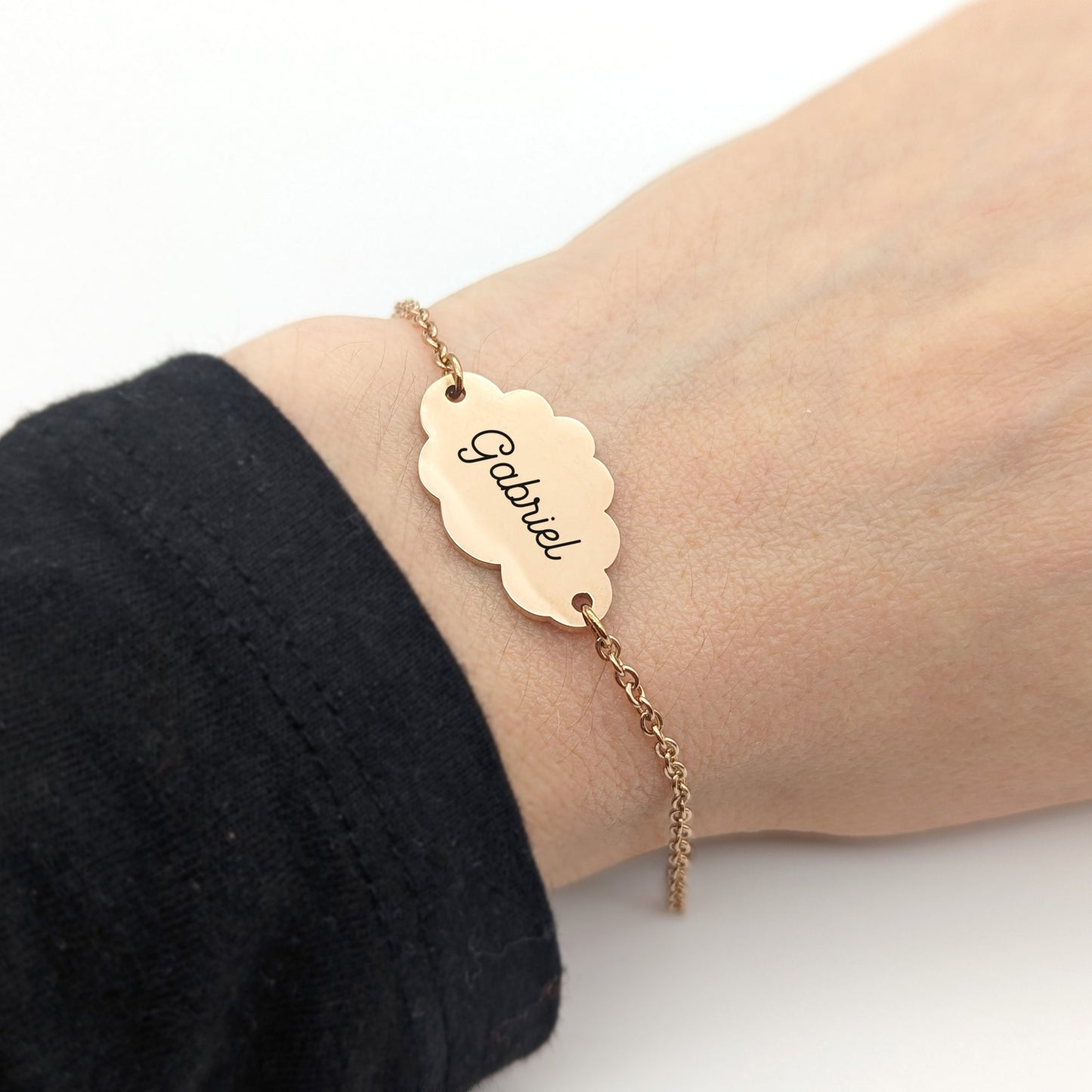 Bracelet nuage personnalisé, Bijou personnalisé prénom, Bracelet enfant, Cadeau filleule, Cadeau baptême, Bijou communion, bijou naissance