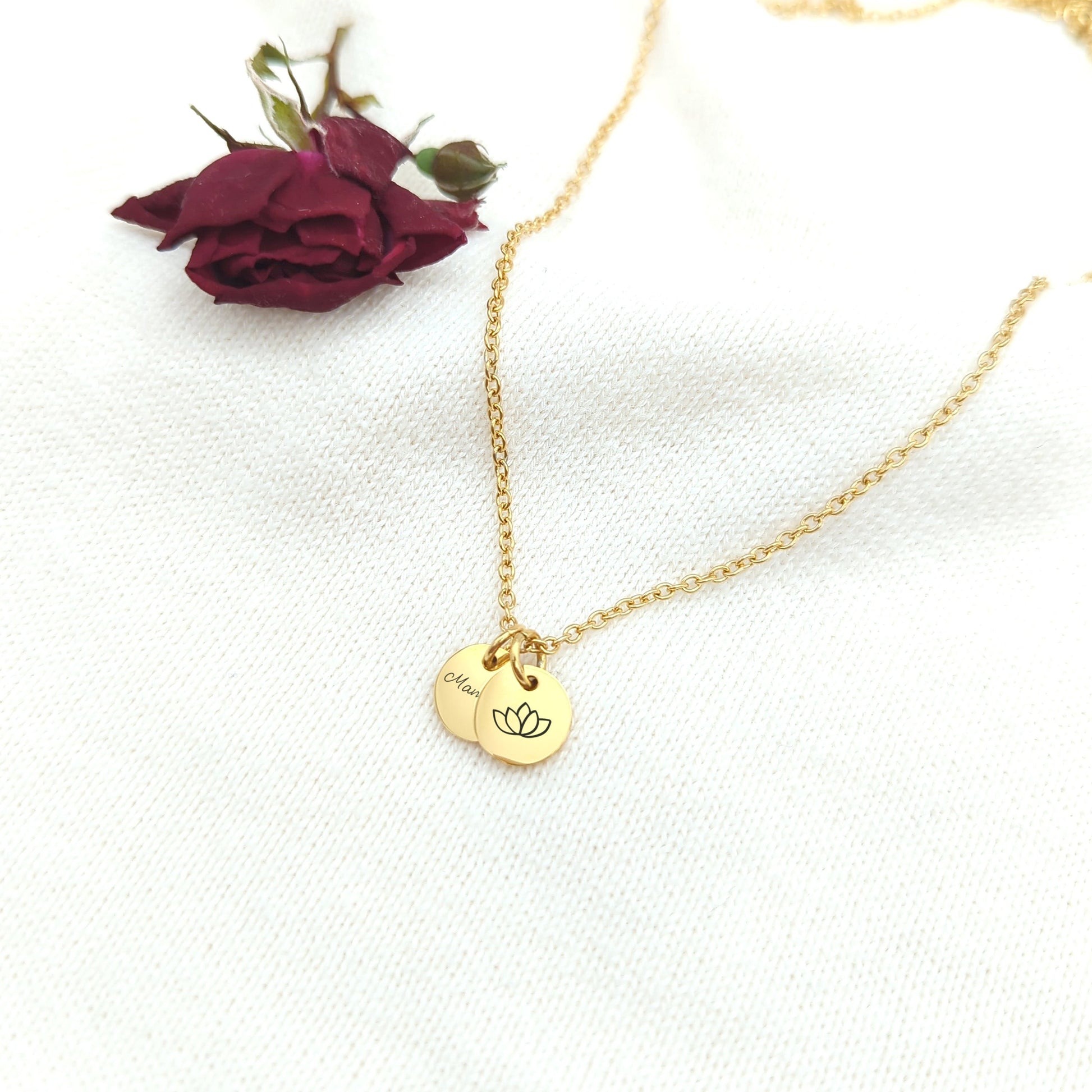 Collier Personnalisable avec initiale, Collier personnalisé femme, Bijou maman, Cadeau Marraine, Cadeau Fête des mères, Cadeau naissance,