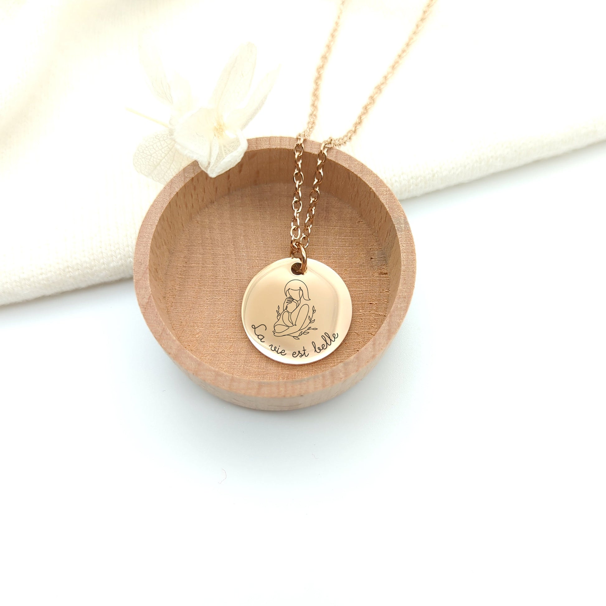 Collier personnalisé Maman et Enfant • Bijou Maman, Cadeau naissance, Collier deuil périnatal, Cadeau fête des mères, Collier prénom enfant