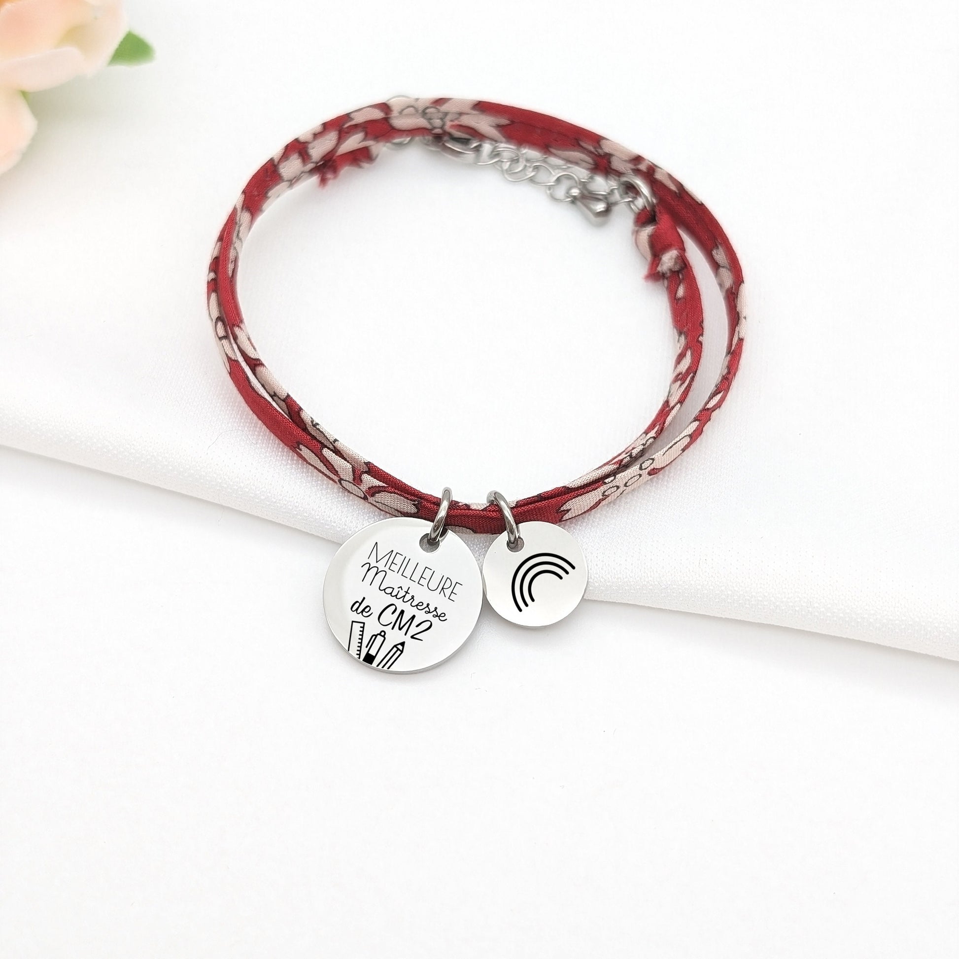 Bracelet maîtresse Personnalisé, cadeau Meilleure Maîtresse, Cadeau super ATSEM, Merci maîtresse, Cadeau fin d'année, cadeau enseignant