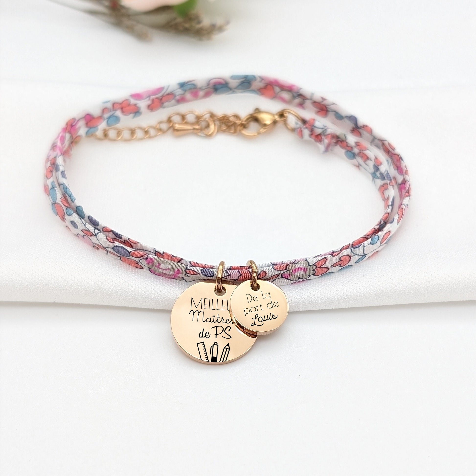 Bracelet maîtresse Personnalisé, cadeau Meilleure Maîtresse, Cadeau super ATSEM, Merci maîtresse, Cadeau fin d'année, cadeau enseignant